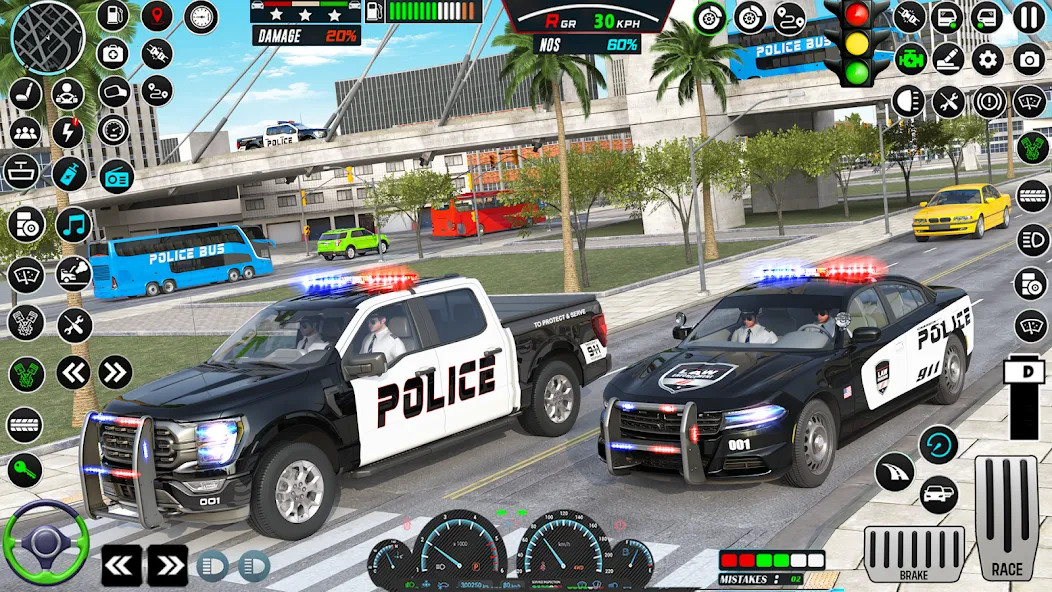 Скачать US Police Car Parking - King [MOD: безлимитные деньги и все машины] — скриншот 4