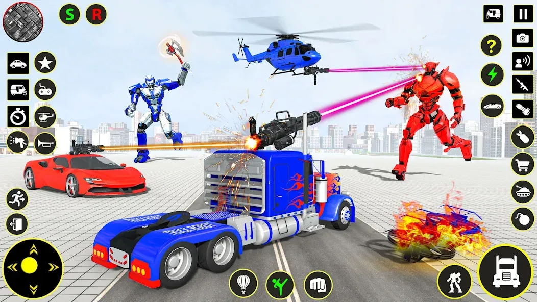 Скачать взлом Truck Game - Car Robot Games [MOD: безлимитные деньги и топливо] — скриншот 2