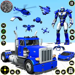 Скачать взлом Truck Game - Car Robot Games [MOD: безлимитные деньги и топливо]
