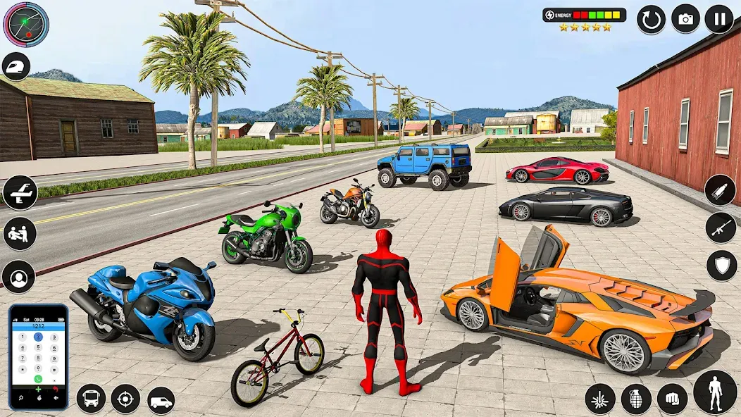 Скачать взлом Spider Rope Games - Crime Hero [MOD: безлимитные деньги и открыты все уровни] — скриншот 1