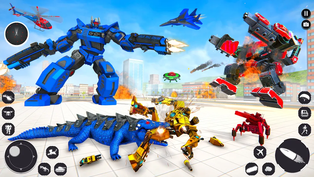 Crocodile Animal Robot Games [MOD: безлимитные монеты и все роботы открыты] на Андроид — скриншот 2