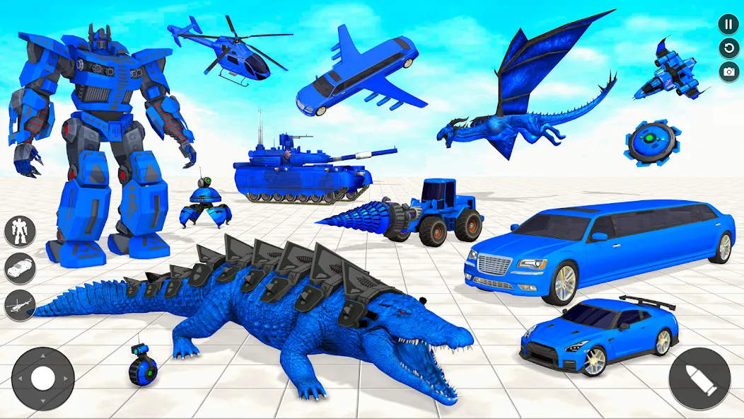 Crocodile Animal Robot Games [MOD: безлимитные монеты и все роботы открыты] на Андроид — скриншот 5