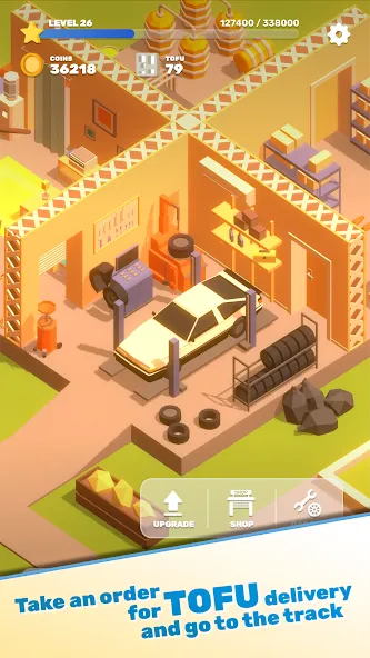 Скачать Tofu Drifter [MOD: безлимитные деньги и открыты все машины] — скриншот 2