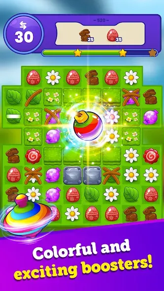 Easter Magic - Match 3 Game [MOD: безлимитные жизни и монеты] — Скачать бесплатно (APK) — скриншот 2