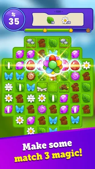 Easter Magic - Match 3 Game [MOD: безлимитные жизни и монеты] — Скачать бесплатно (APK) — скриншот 5