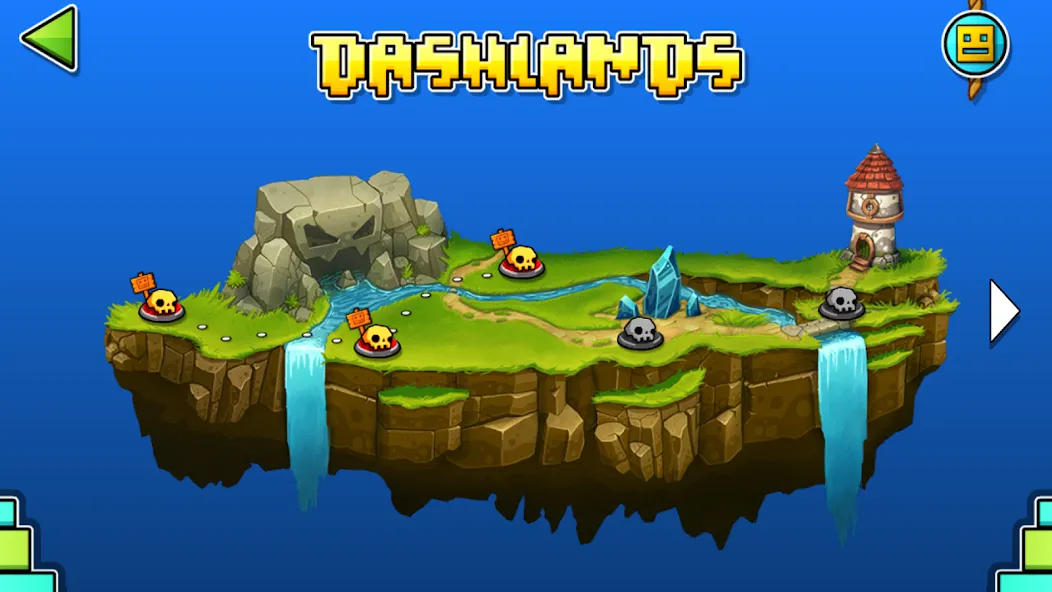 Взломанная Geometry Dash World [MOD: открыты все уровни и скины] на Андроид — скриншот 2