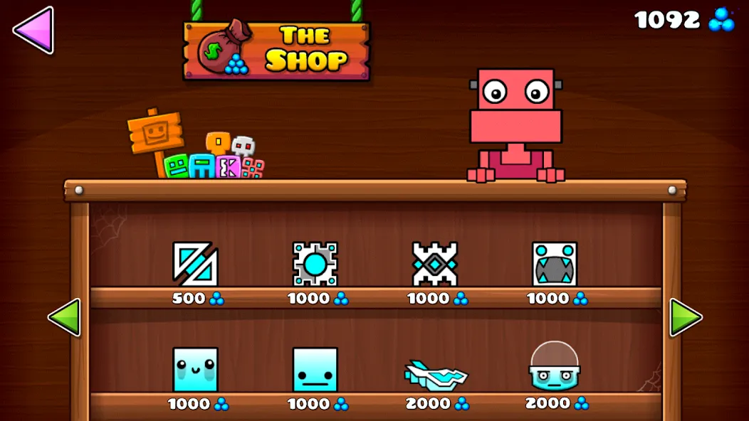 Взломанная Geometry Dash World [MOD: открыты все уровни и скины] на Андроид — скриншот 3