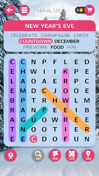 Скачать World of Word Search [MOD: безлимитные подсказки и монеты] на телефон — скриншот 3