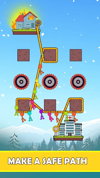 Скачать взлом Rope Puzzle [MOD: безлимитные подсказки и все уровни] — скриншот 2