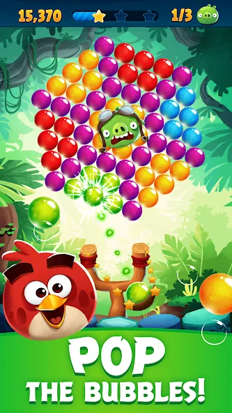 Скачать взлом Angry Birds POP Bubble Shooter [MOD: безлимитные бустеры и жизни] — скриншот 1