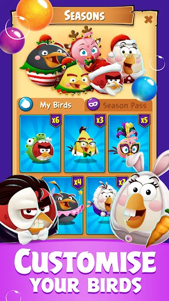 Скачать взлом Angry Birds POP Bubble Shooter [MOD: безлимитные бустеры и жизни] — скриншот 5