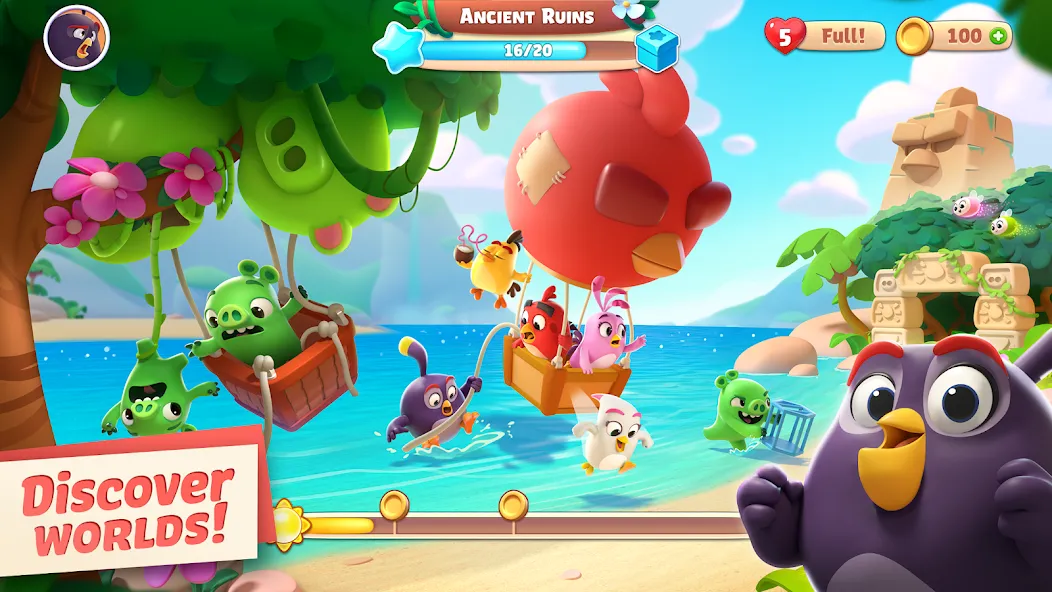Angry Birds Journey [MOD: безлимитные жизни и открыты все уровни] — Скачать бесплатно (APK) — скриншот 2