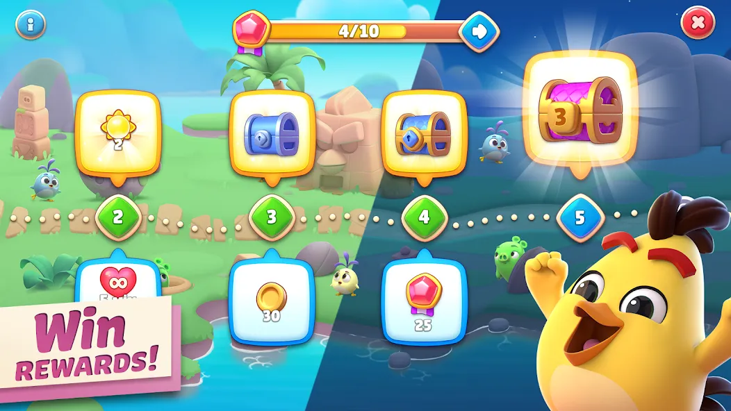 Angry Birds Journey [MOD: безлимитные жизни и открыты все уровни] — Скачать бесплатно (APK) — скриншот 4