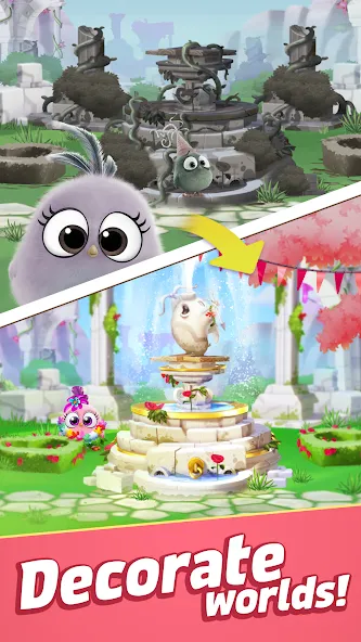Angry Birds Match 3 [MOD: безлимитные жизни и монеты] на Андроид — скриншот 4