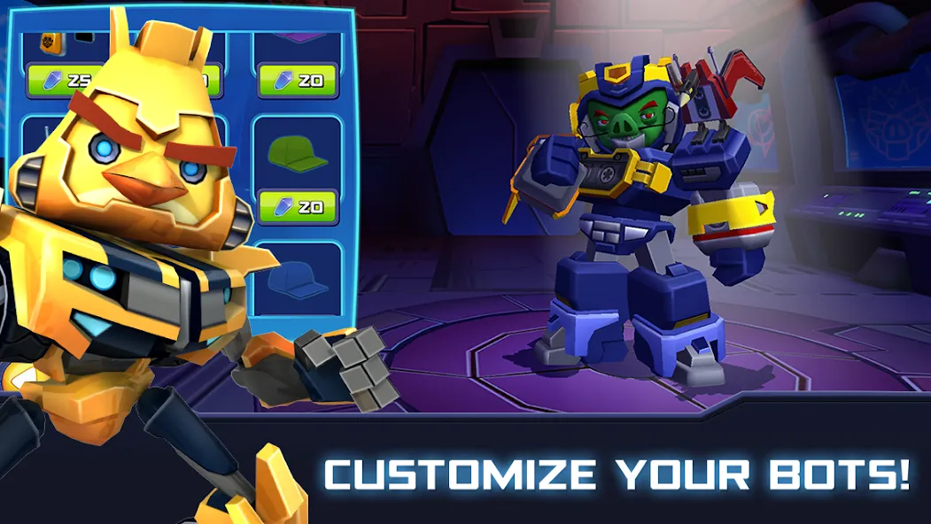 Взломанная Angry Birds Transformers [MOD: безлимитные монеты и алмазы] на Андроид — скриншот 2