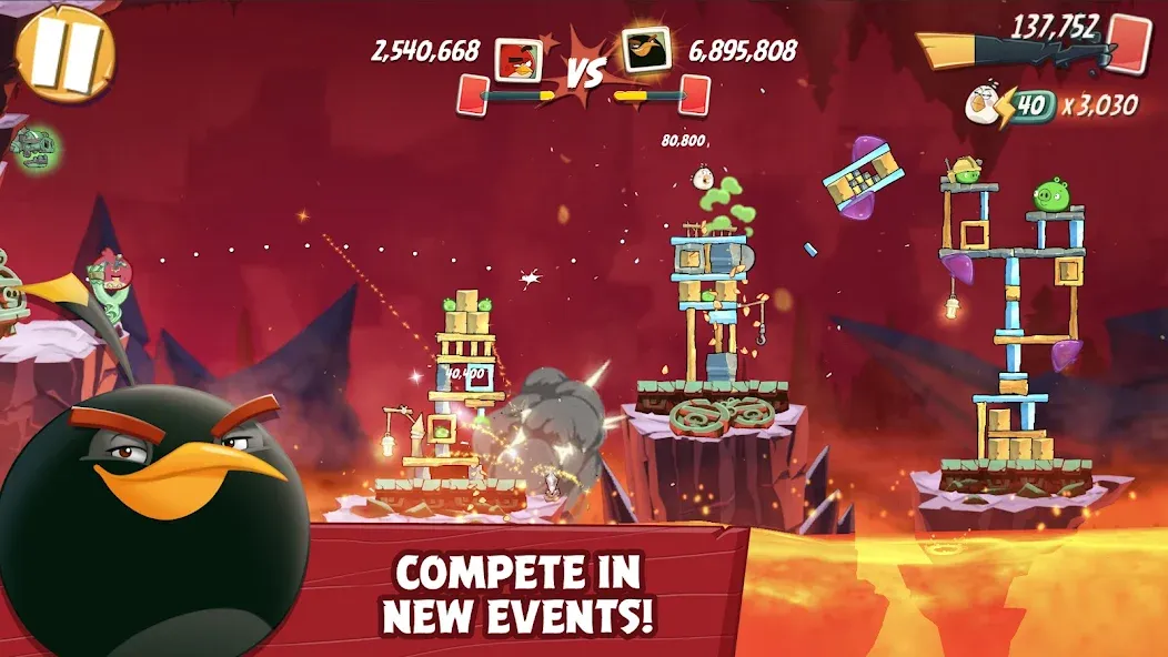 Скачать Angry Birds 2 [MOD: безлимитные монеты и все уровни] — скриншот 3
