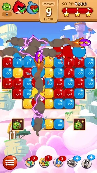 Скачать взлом Angry Birds Blast [MOD: безлимитные жизни и усилители] — скриншот 2