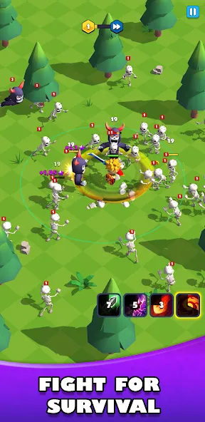 Idle Warrior Defence RPG [MOD: безлимитные деньги и усиленные герои] — Скачать бесплатно (APK) — скриншот 1