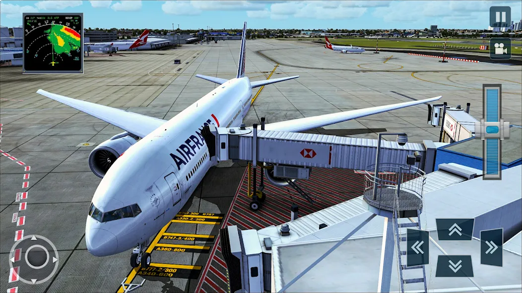 Взломанная Real Plane Flying Simulator [MOD: безлимитное топливо и все самолеты] на Андроид — скриншот 3