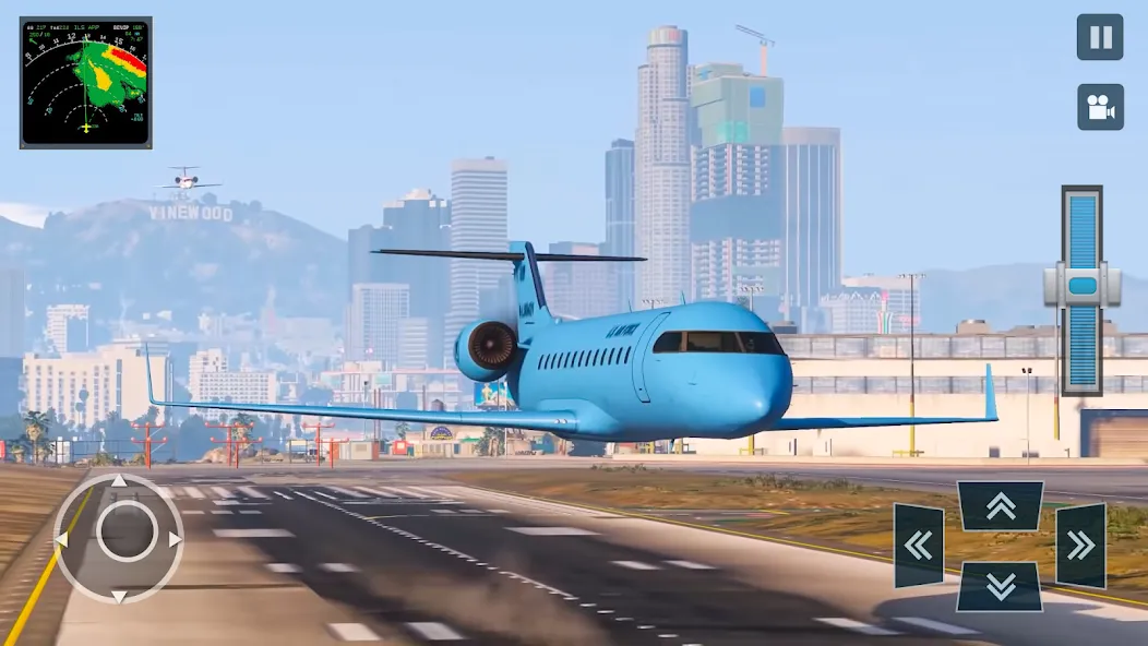 Взломанная Real Plane Flying Simulator [MOD: безлимитное топливо и все самолеты] на Андроид — скриншот 4