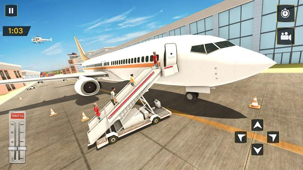 Взломанная Real Plane Flying Simulator [MOD: безлимитное топливо и все самолеты] на Андроид — скриншот 5