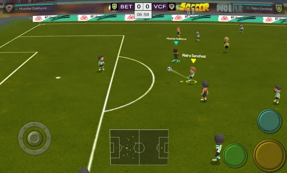 Super Arcade Soccer Mobile [MOD: безлимитные монеты и открытые команды] на Андроид — скриншот 1