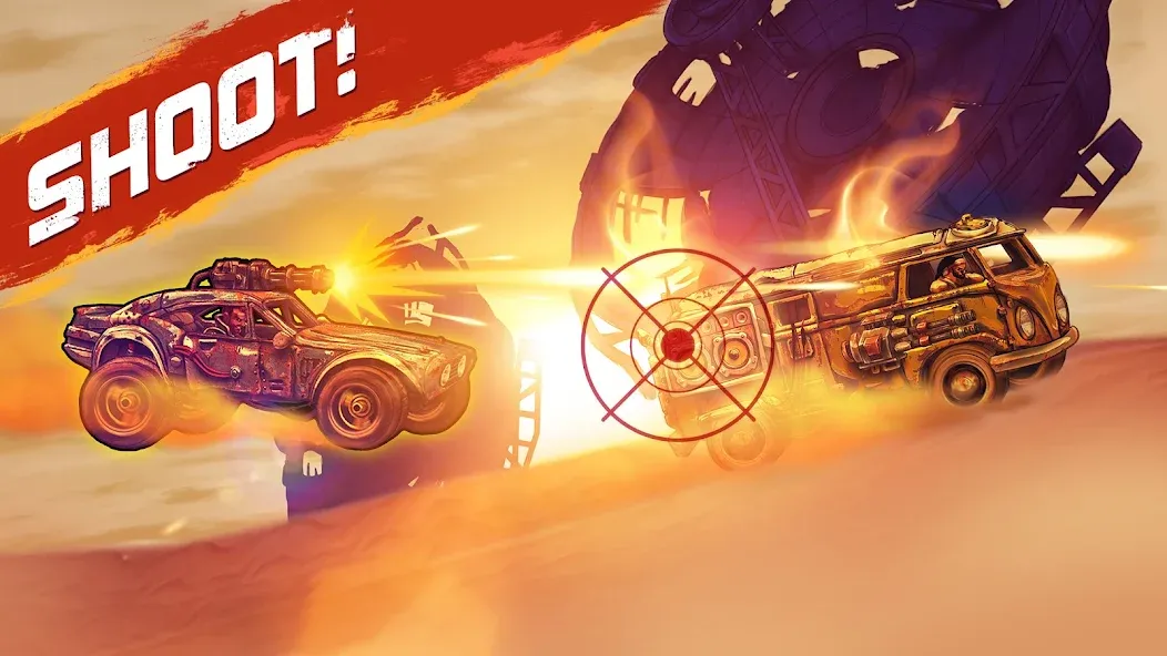 Скачать Road Warrior: Nitro Car Battle [MOD: безлимитное топливо и улучшенные машины] — скриншот 3