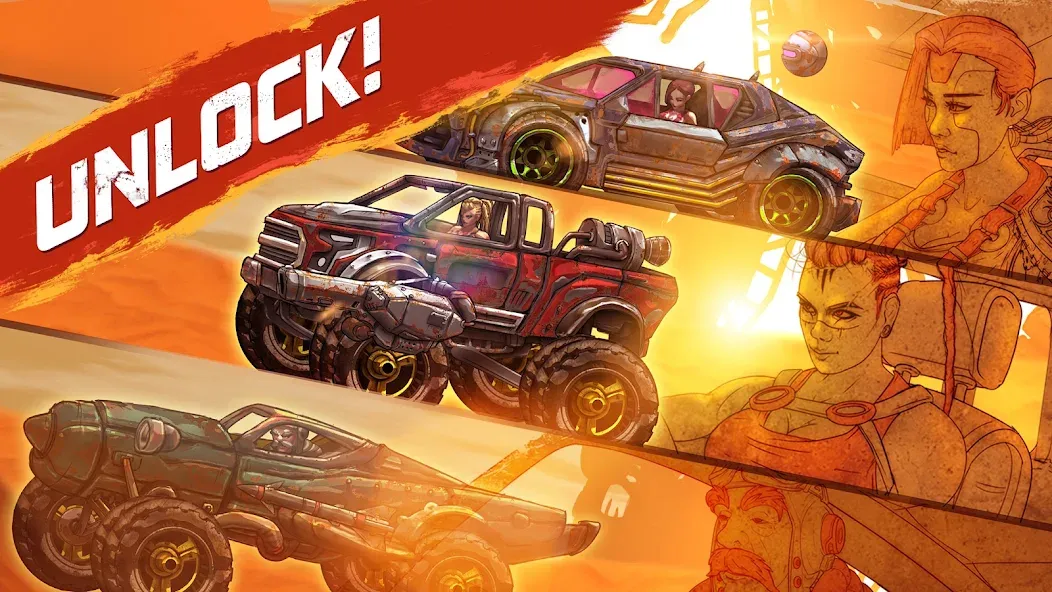 Скачать Road Warrior: Nitro Car Battle [MOD: безлимитное топливо и улучшенные машины] — скриншот 4