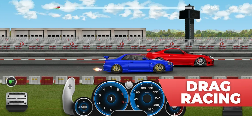 Project Drag Racing [MOD: безлимитные деньги и все машины открыты] на Андроид — скриншот 1