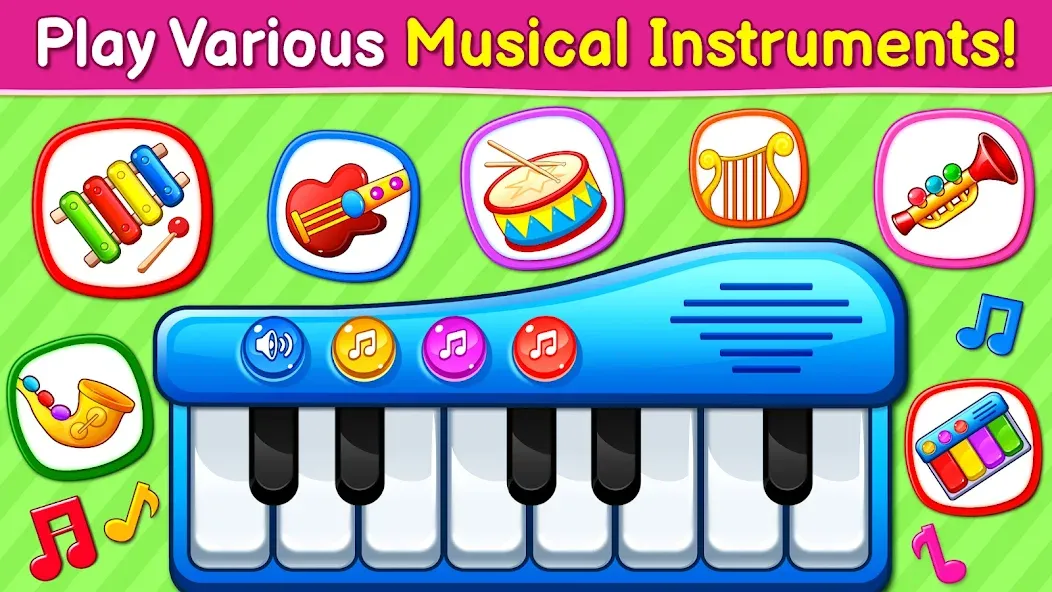 Baby Games: Piano & Baby Phone [MOD: разблокированы все функции и песни] — Скачать бесплатно (APK) — скриншот 2