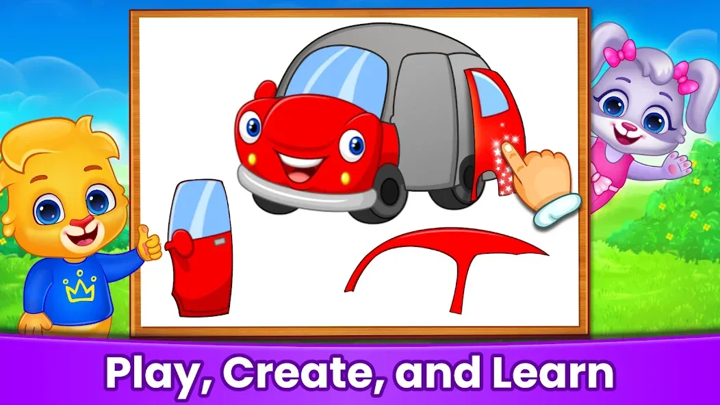 Скачать Puzzle Kids: Jigsaw Puzzles [MOD: открыты все пазлы и уровни] на телефон — скриншот 3