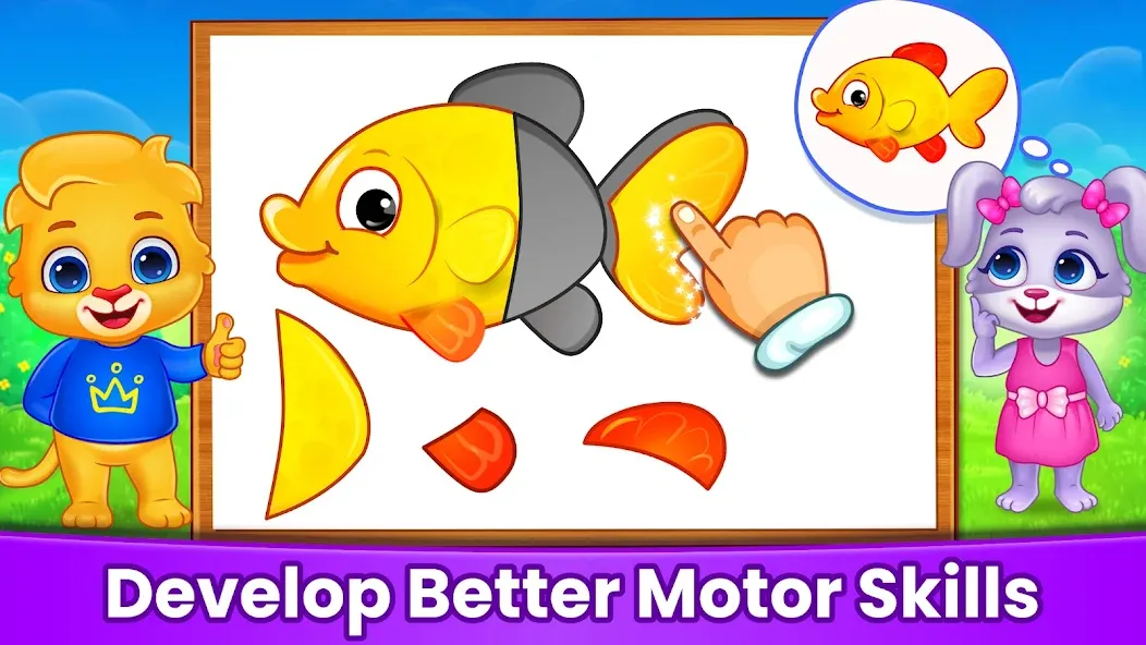Скачать Puzzle Kids: Jigsaw Puzzles [MOD: открыты все пазлы и уровни] на телефон — скриншот 5