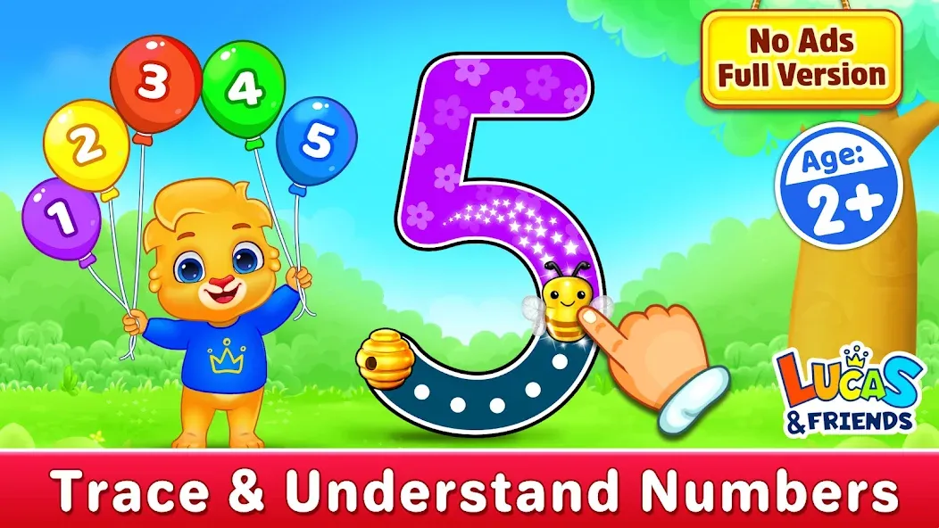 Скачать взлом 123 Numbers - Count & Tracing [MOD: все числа разблокированы и без рекламы] — скриншот 1