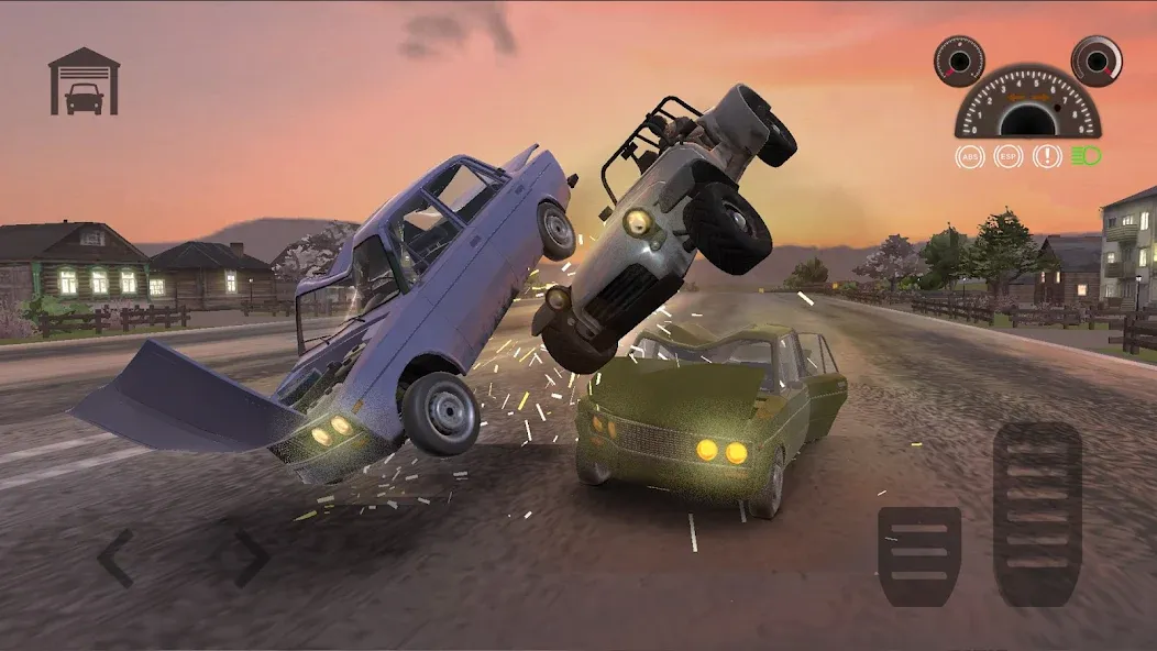 Скачать взлом Car Crash Racing - Russia [MOD: безлимитные деньги и топливо] — скриншот 1