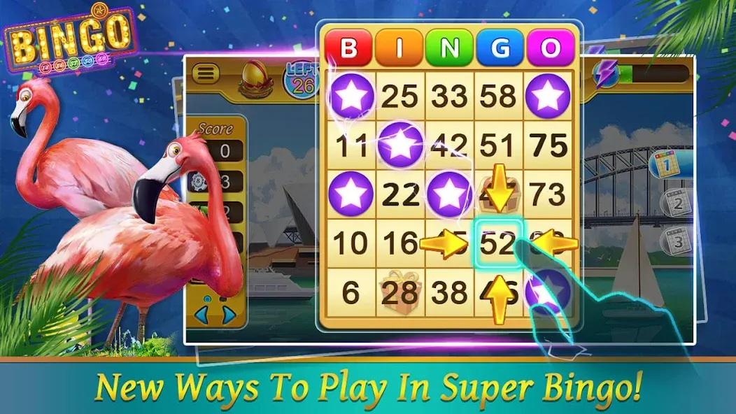 Взломанная Bingo Happy HD - Bingo Games [MOD: безлимитные билеты и бонусы] на Андроид — скриншот 2