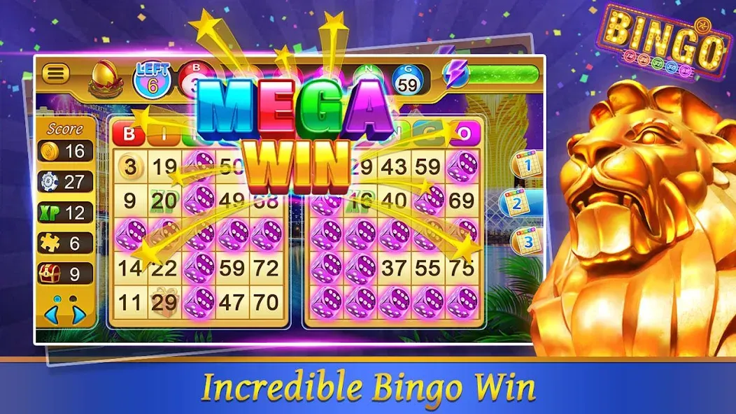 Взломанная Bingo Happy HD - Bingo Games [MOD: безлимитные билеты и бонусы] на Андроид — скриншот 4