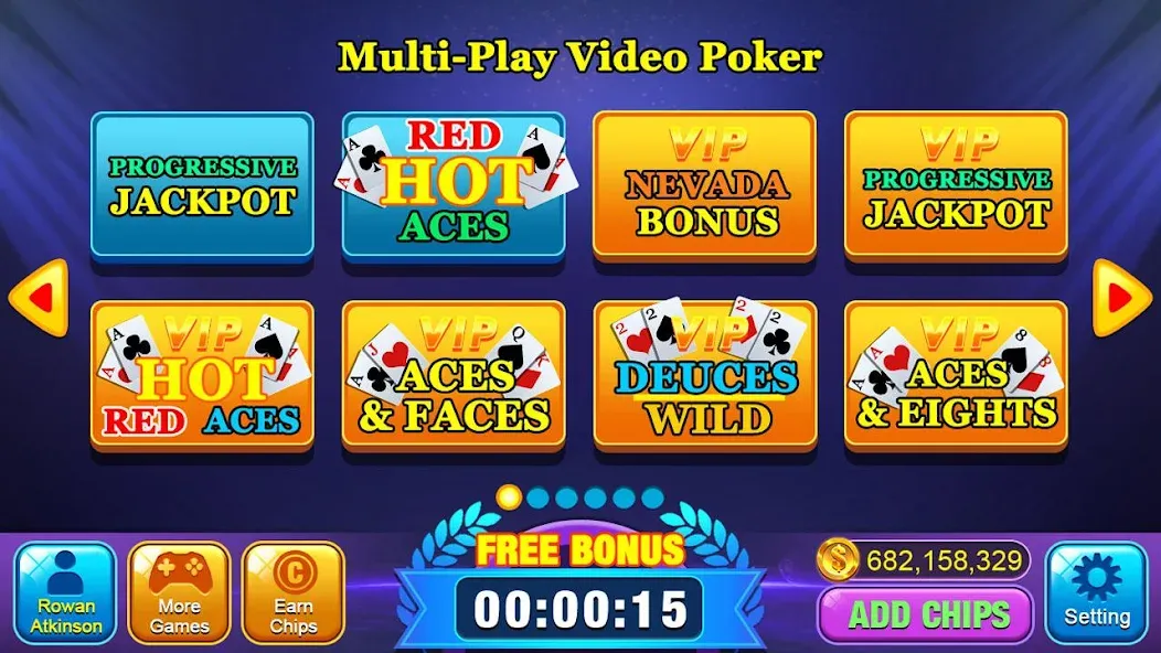 Video Poker Games - Multi Hand [MOD: много фишек и все руки открыты] — Скачать бесплатно (APK) — скриншот 3