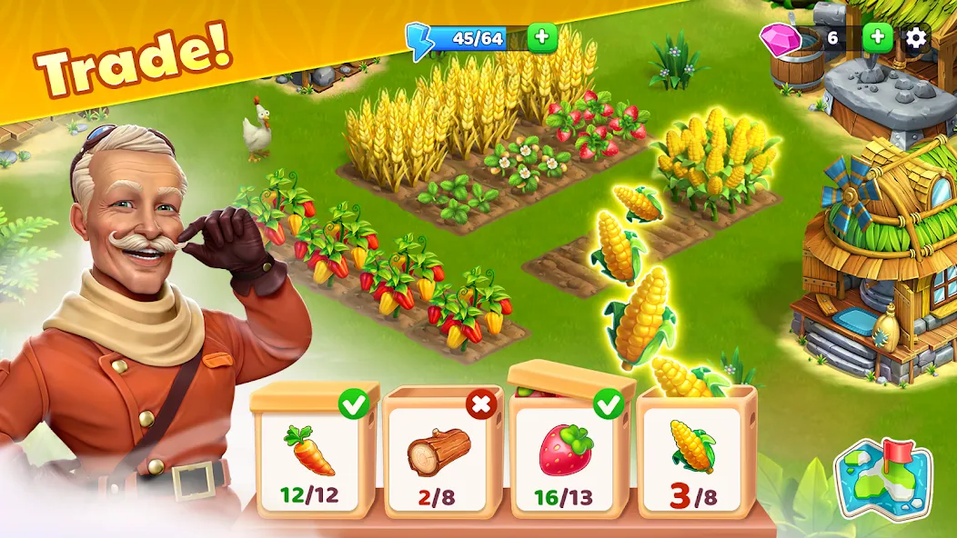 Скачать Bermuda Adventures Farm Island [MOD: безлимитные деньги и ресурсы] — скриншот 5