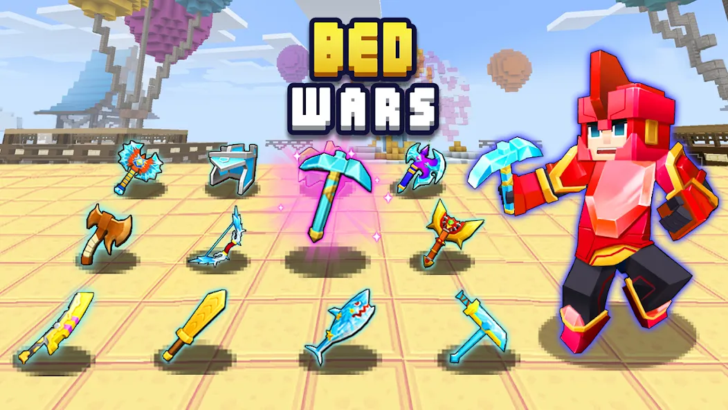 Взломанная Bed Wars Lite [MOD: безлимитные ресурсы и быстрый старт] на Андроид — скриншот 5