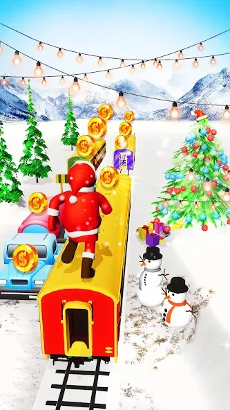 Xmas Santa Surfer Running Game [MOD: безлимитные монеты и подарки] — Скачать бесплатно (APK) — скриншот 3