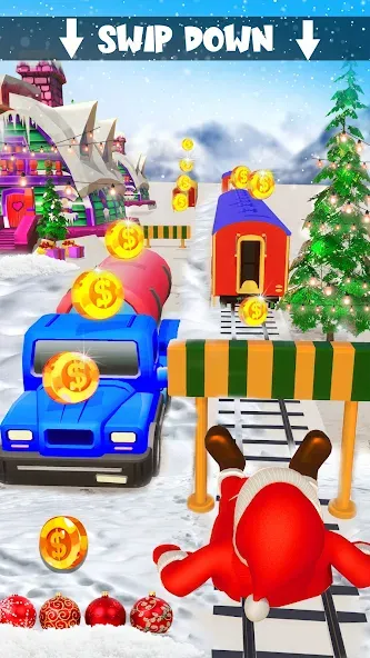 Xmas Santa Surfer Running Game [MOD: безлимитные монеты и подарки] — Скачать бесплатно (APK) — скриншот 4