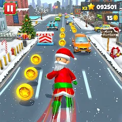Xmas Santa Surfer Running Game [MOD: безлимитные монеты и подарки] — Скачать бесплатно (APK)