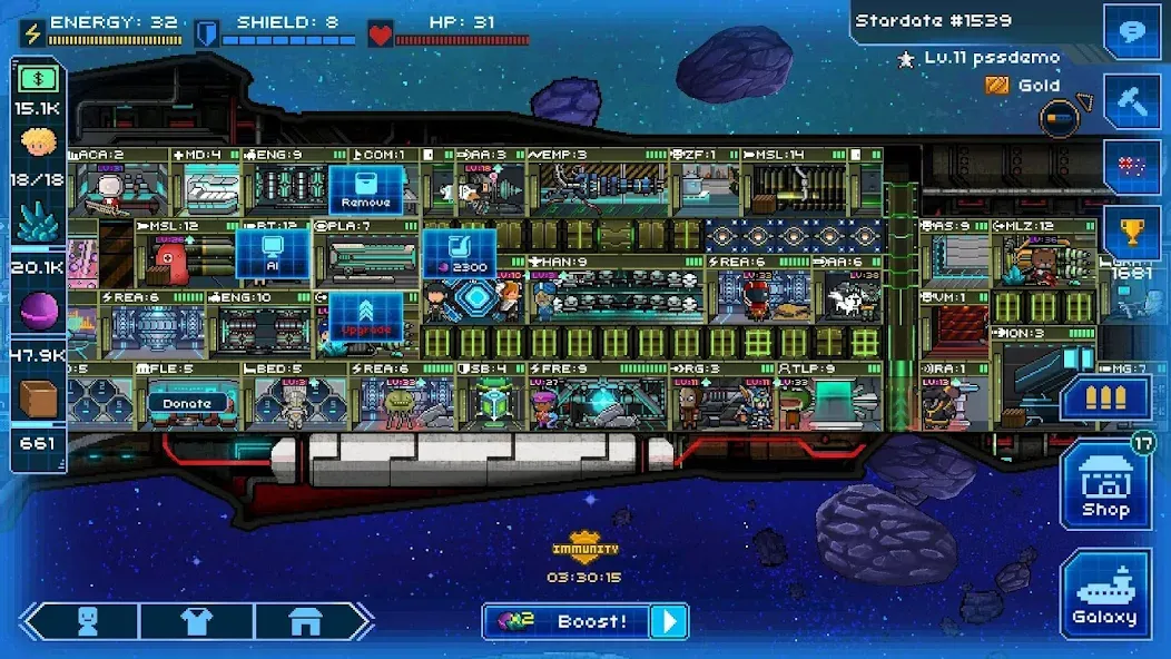 Скачать Pixel Starships™ [MOD: безлимитные ресурсы и ускоренное строительство] — скриншот 5