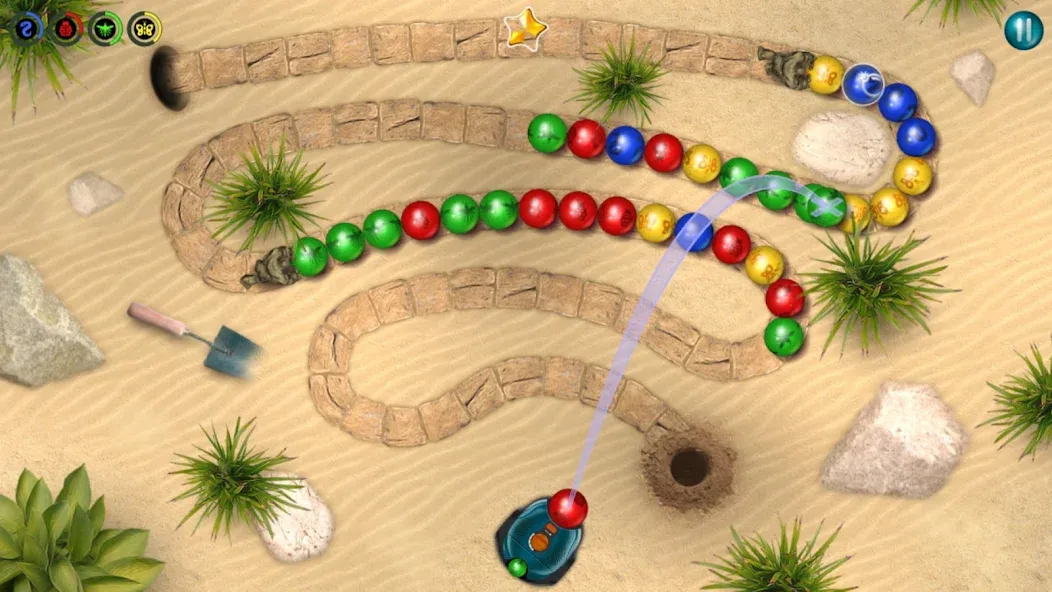 Marbles Garden [MOD: безлимитные монеты и жизни] на Андроид — скриншот 3