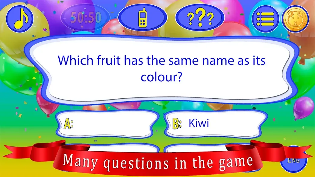 Kids Quiz Games: Millionaire [MOD: безлимитные подсказки и открыты все вопросы] — Скачать бесплатно (APK) — скриншот 4