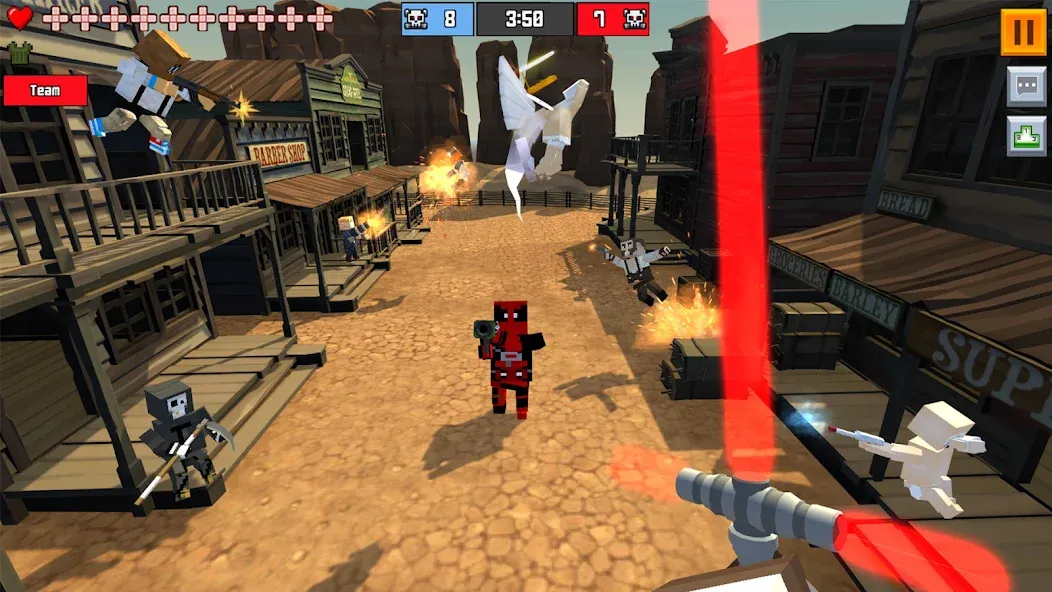 Скачать Pixel Fury Classic FPS Shooter [MOD: безлимитные патроны и здоровье] — скриншот 5