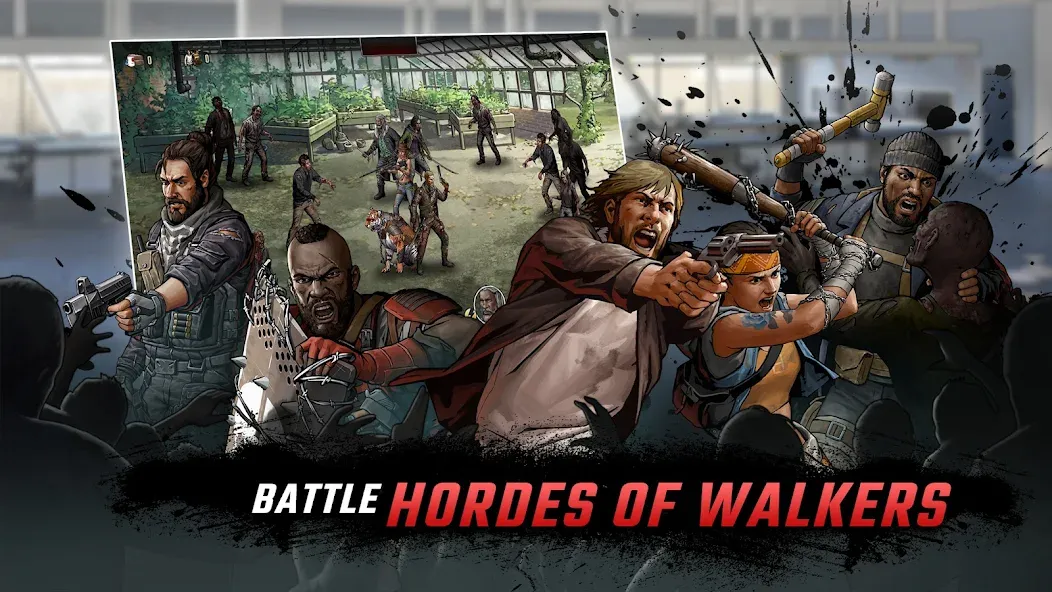 Скачать Walking Dead: Road to Survival [MOD: безлимитные деньги и ресурсы] на телефон — скриншот 3