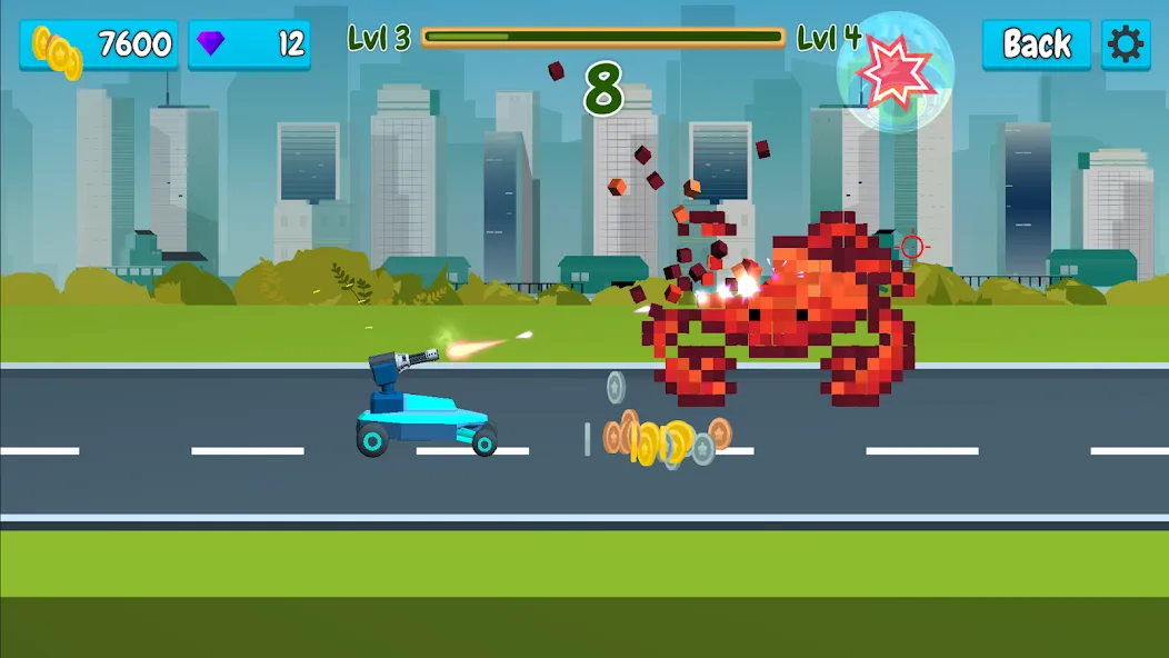 Скачать Rusher Crusher: Demolition! [MOD: безлимитные деньги и усиленное оружие] — скриншот 1