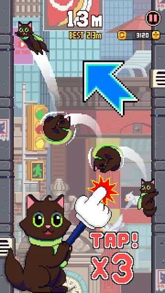 Скачать взлом Cat Jump [MOD: бесконечные прыжки и разблокированные уровни] — скриншот 2