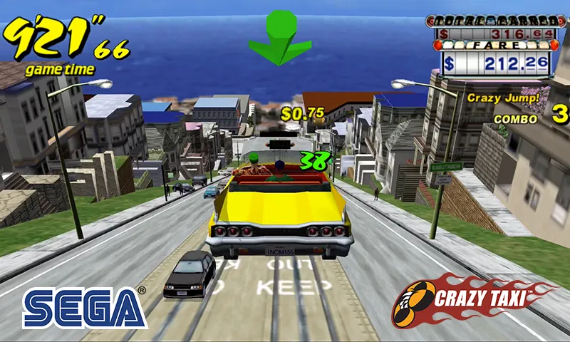Crazy Taxi Classic [MOD: безлимитные деньги и открыты все машины] на Андроид — скриншот 1